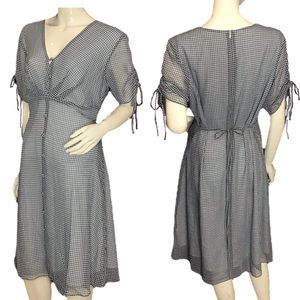 Relished Chiffon Crepe Dress Navy Blue
